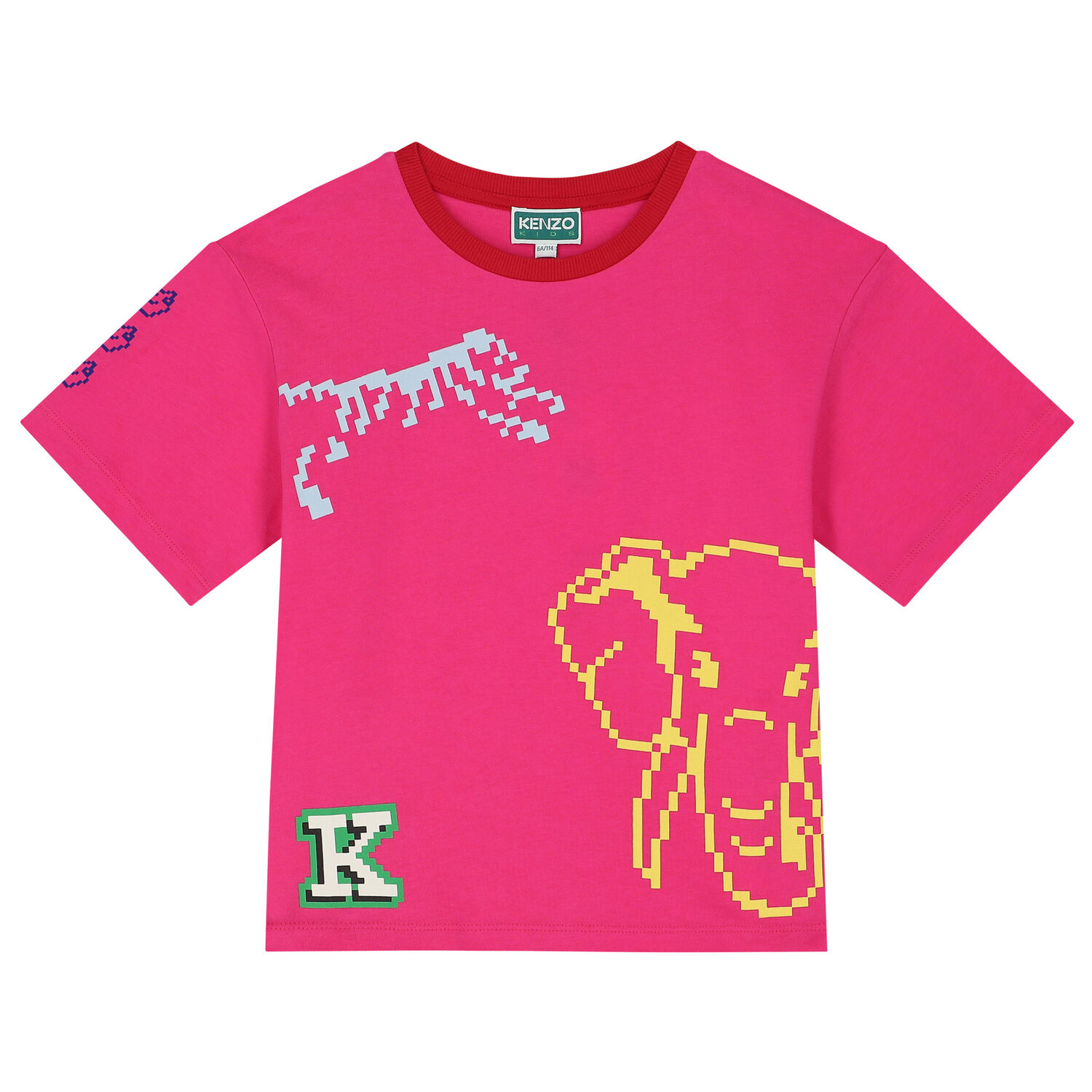 Girls Pink Jungle Animals T-Shirt, 1, hi-res